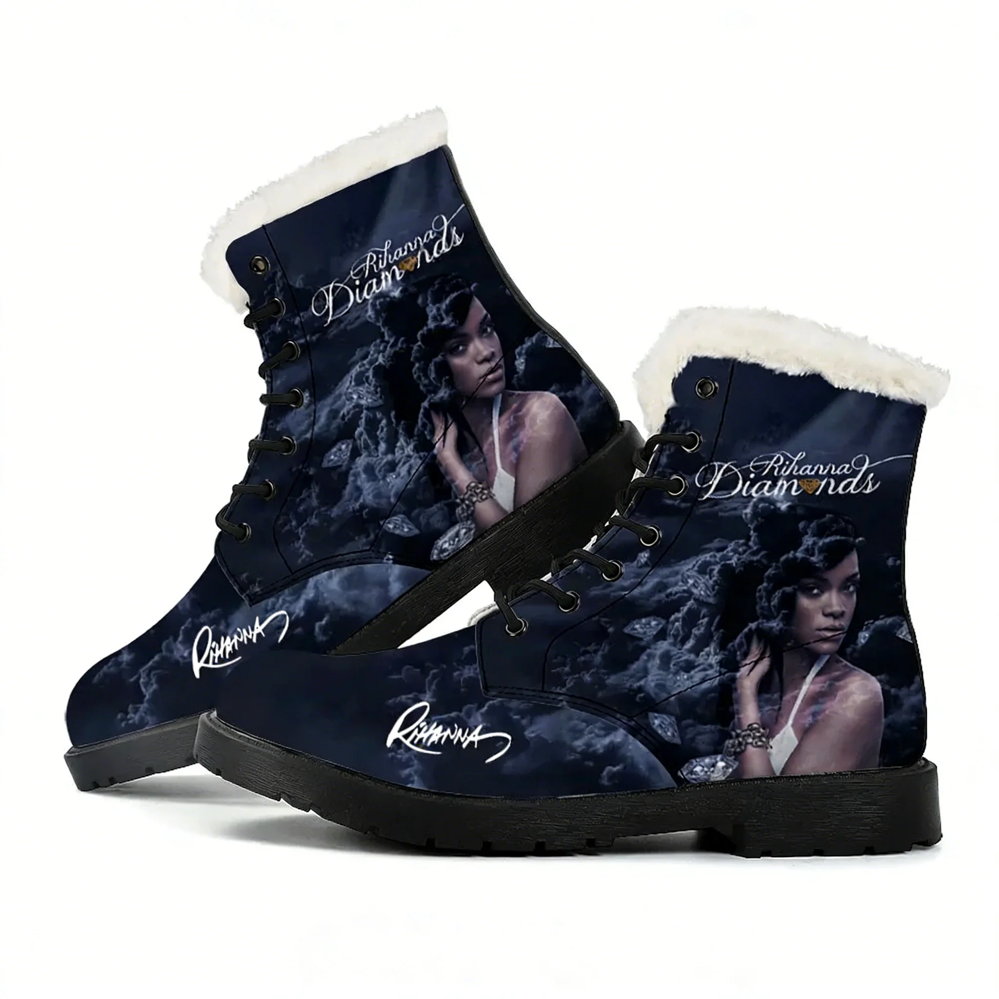 Outdoor Lighting Quality - Botas de felpa Rihanna Hip-hop Rapper