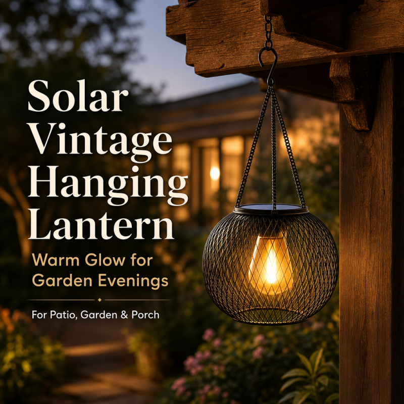 Outdoor Lighting Quality - Lámpara LED Solar Colgante para Exterior,