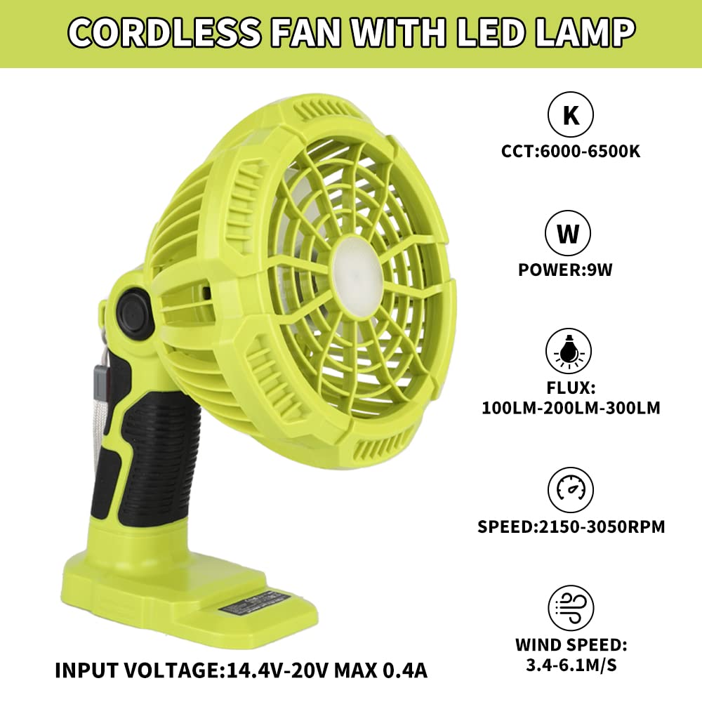 Outdoor Lighting Jobs - Ventiladores portátiles inalámbricos con luz LED