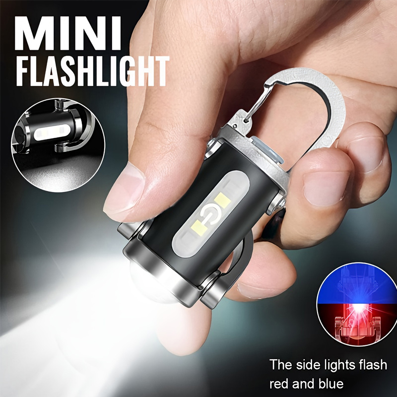 Outdoor Lighting Hooks - Mini llavero linterna recargable de bolsillo
