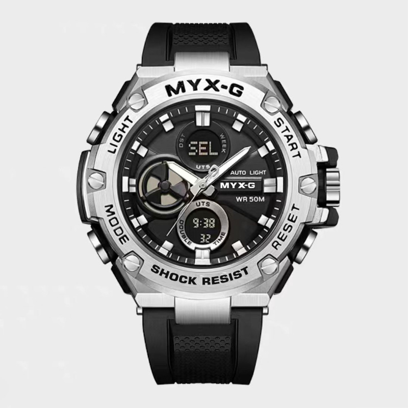 Outdoor Lighting Zones - Reloj de Esfera Grande para Hombre,