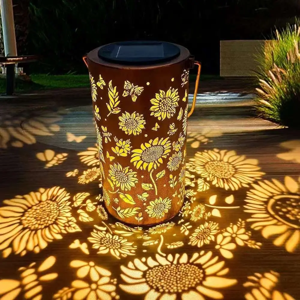 Outdoor Lighting Garden - Lámpara Solar de Girasol para Jardín,
