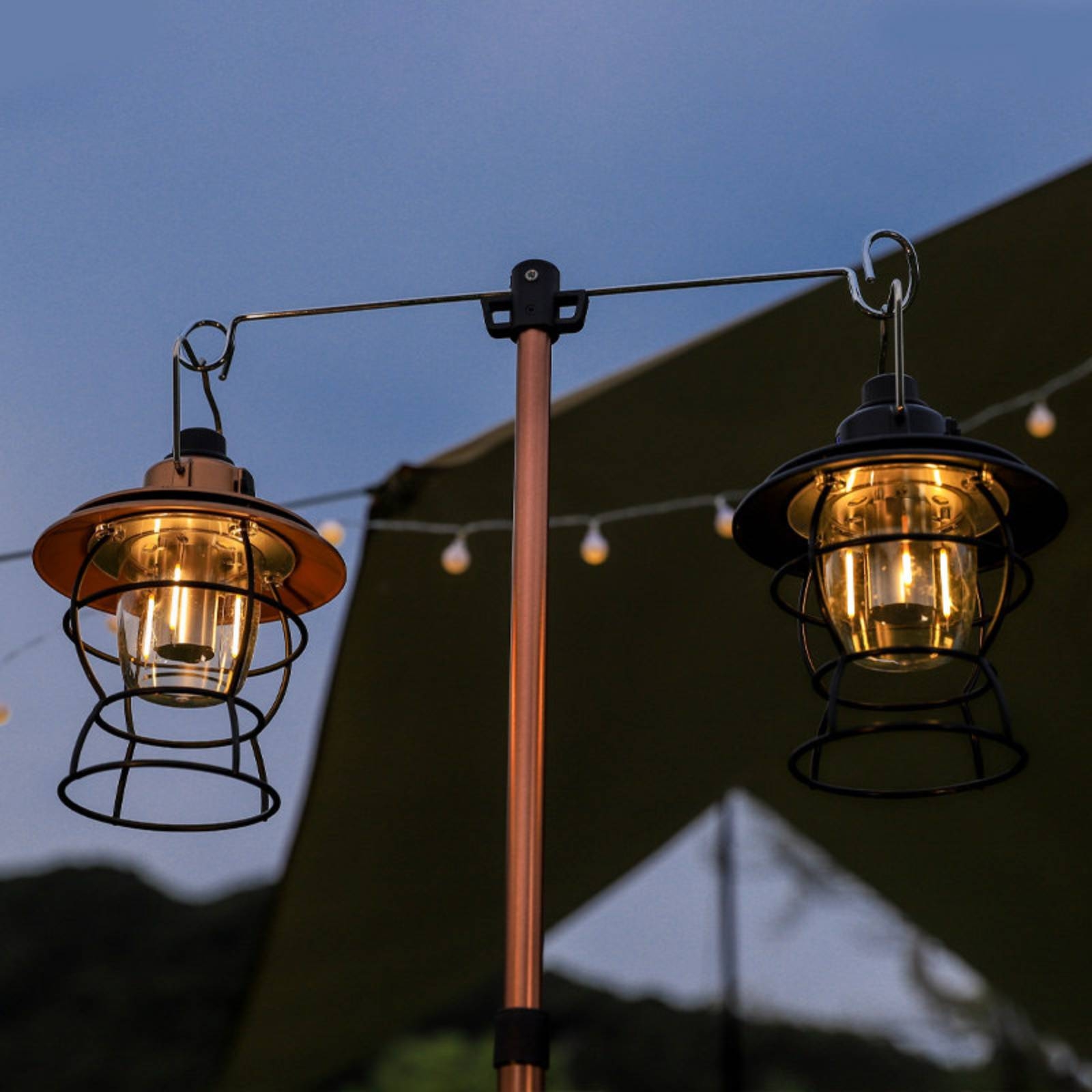 Outdoor Lighting Hooks - Trípode con Ganchos, Soporte Telescópico para