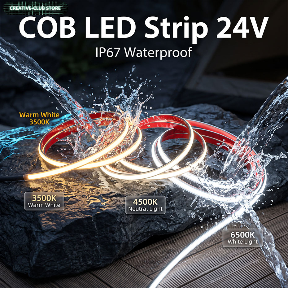 Outdoor Lighting Low Voltage - Tira de luz COB impermeable IP67