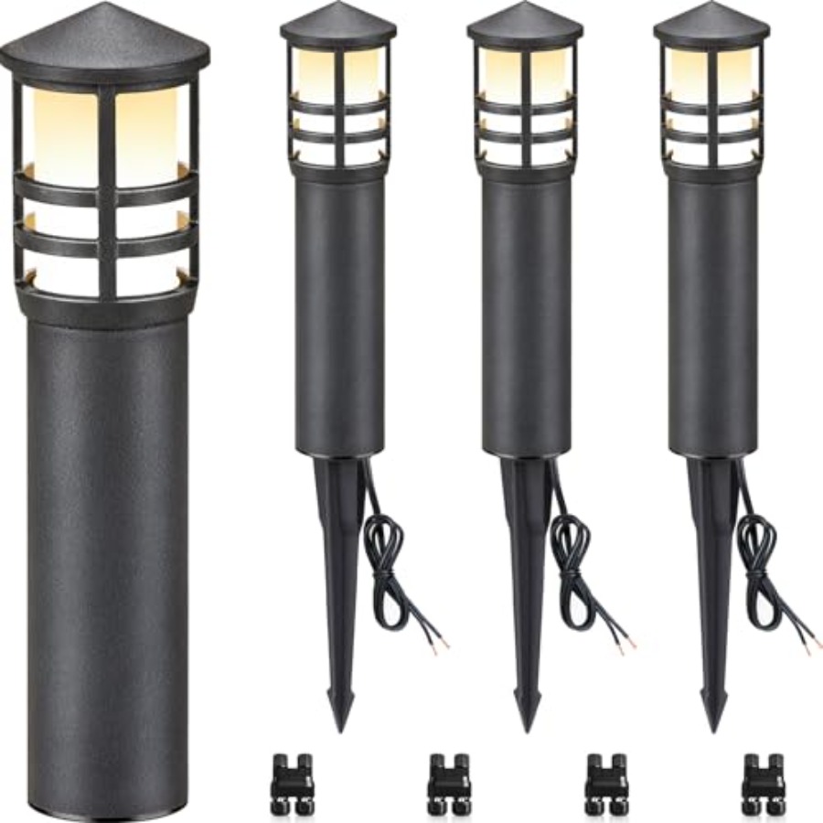 Outdoor Lighting Low Voltage - Paquete de 4 Luces LED de