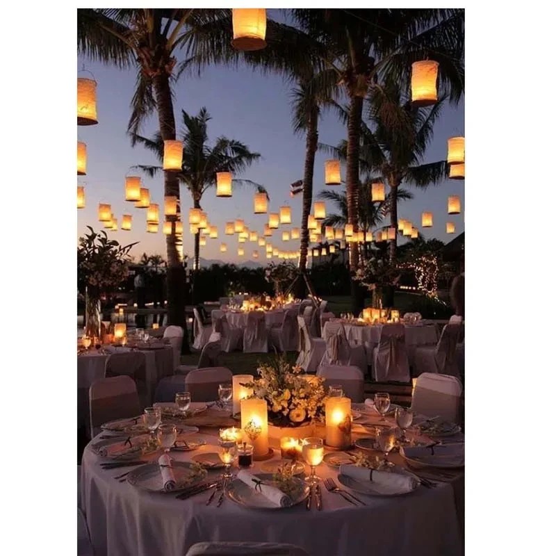 Linternas de papel rectas blan - Outdoor Lighting Year Round reseña y precio