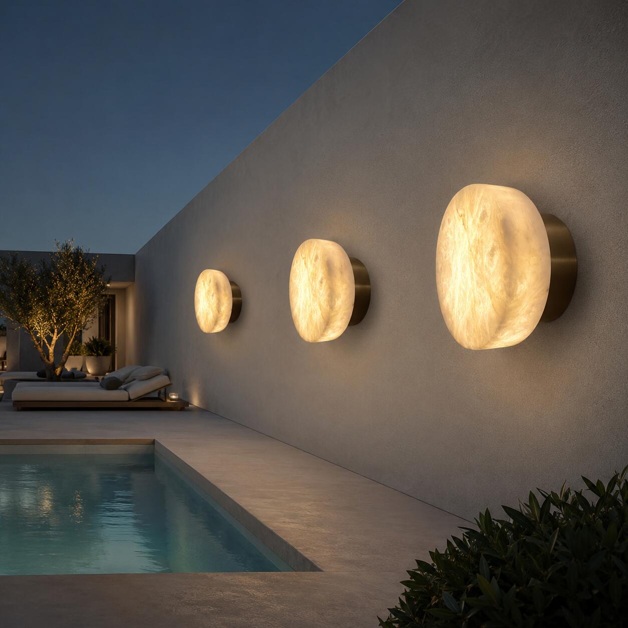 Lámparas de Pared de Alabastro - Outdoor Lighting Year Round reseña y precio