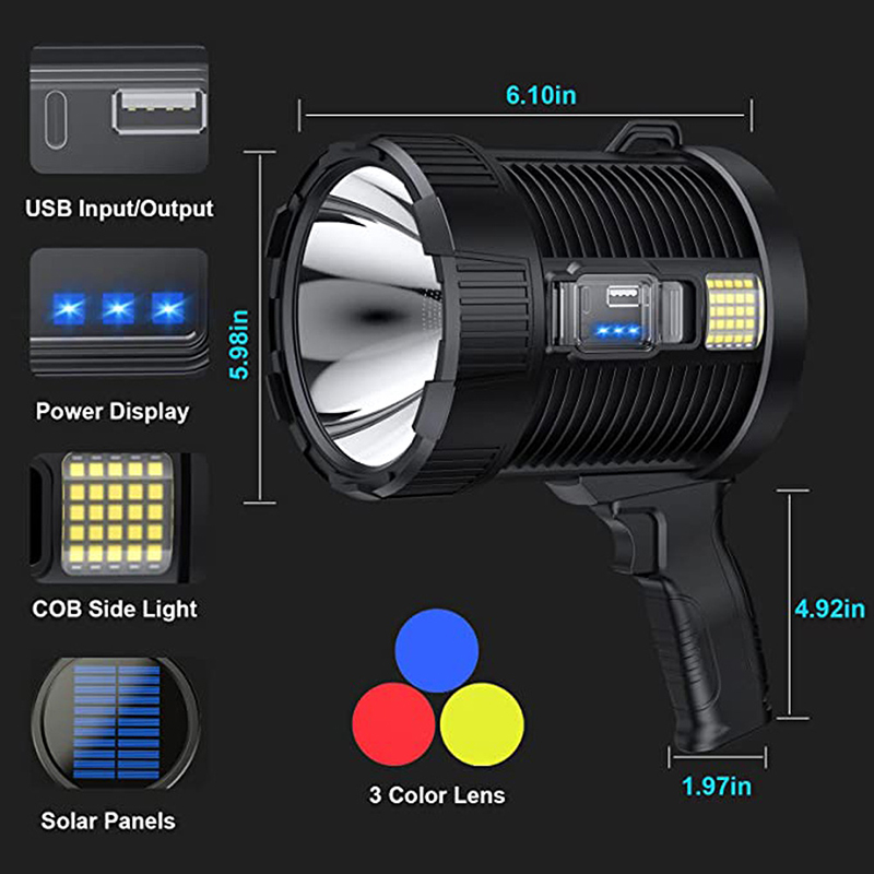 Linterna LED ultra brillante X - Fire Torch Solar reseña y precio