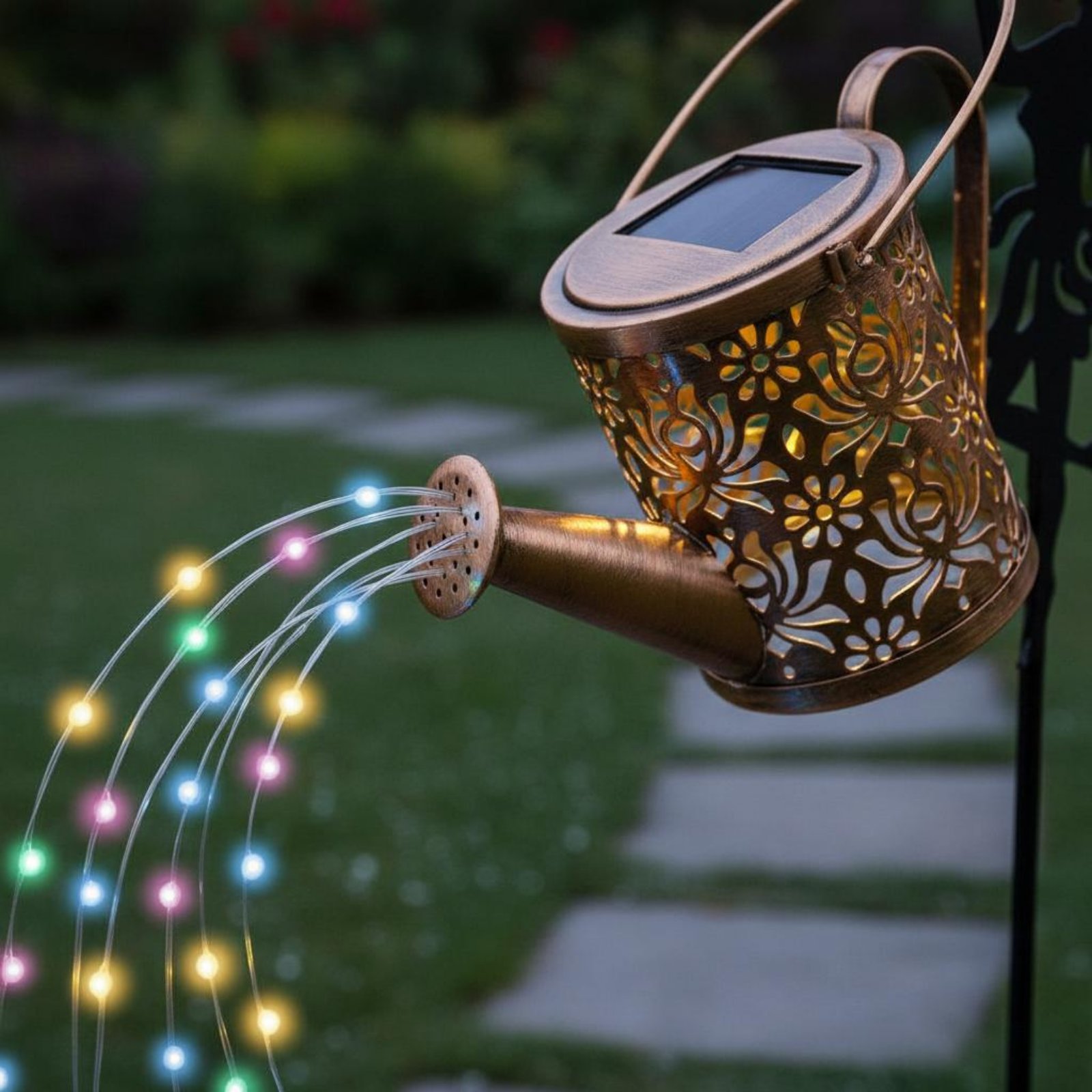 Luz solar decorativa con proye - Outdoor Lighting Yard reseña y precio