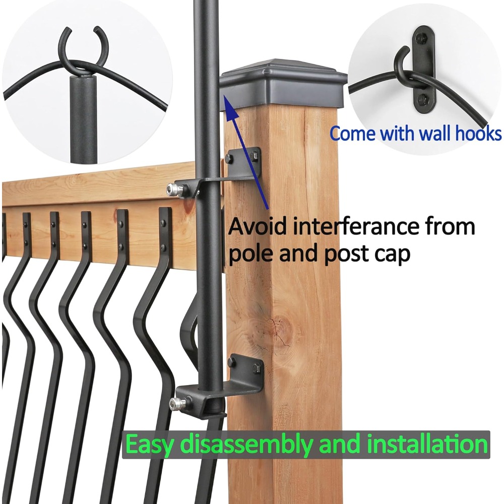 Paquete de 2 postes de luces d - Outdoor Lighting Hooks reseña y precio