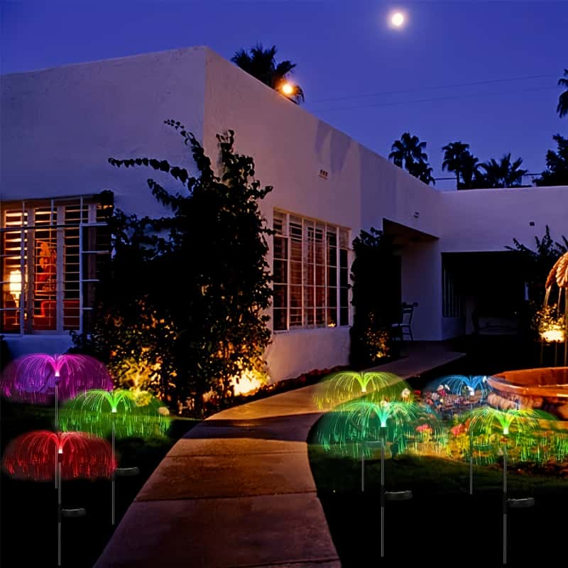 5 luces LED solares con forma  - Outdoor Lighting Jellyfish reseña y precio