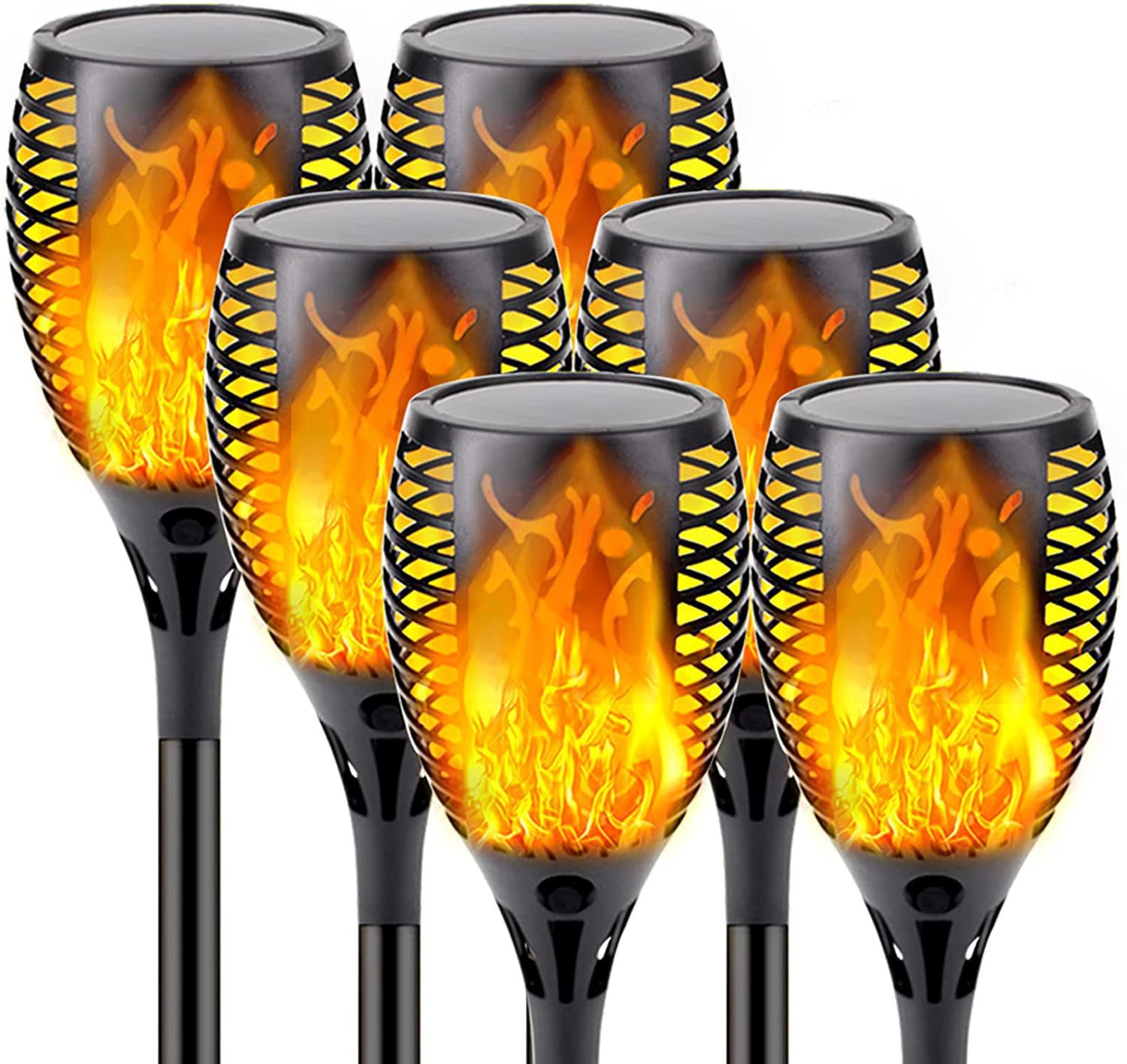 Lámpara Solar de 12 LED con Ef - Fire Torch Solar reseña y precio