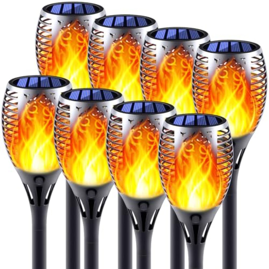 Luces Solares con Efecto de Ll - Fire Torch Solar reseña y precio