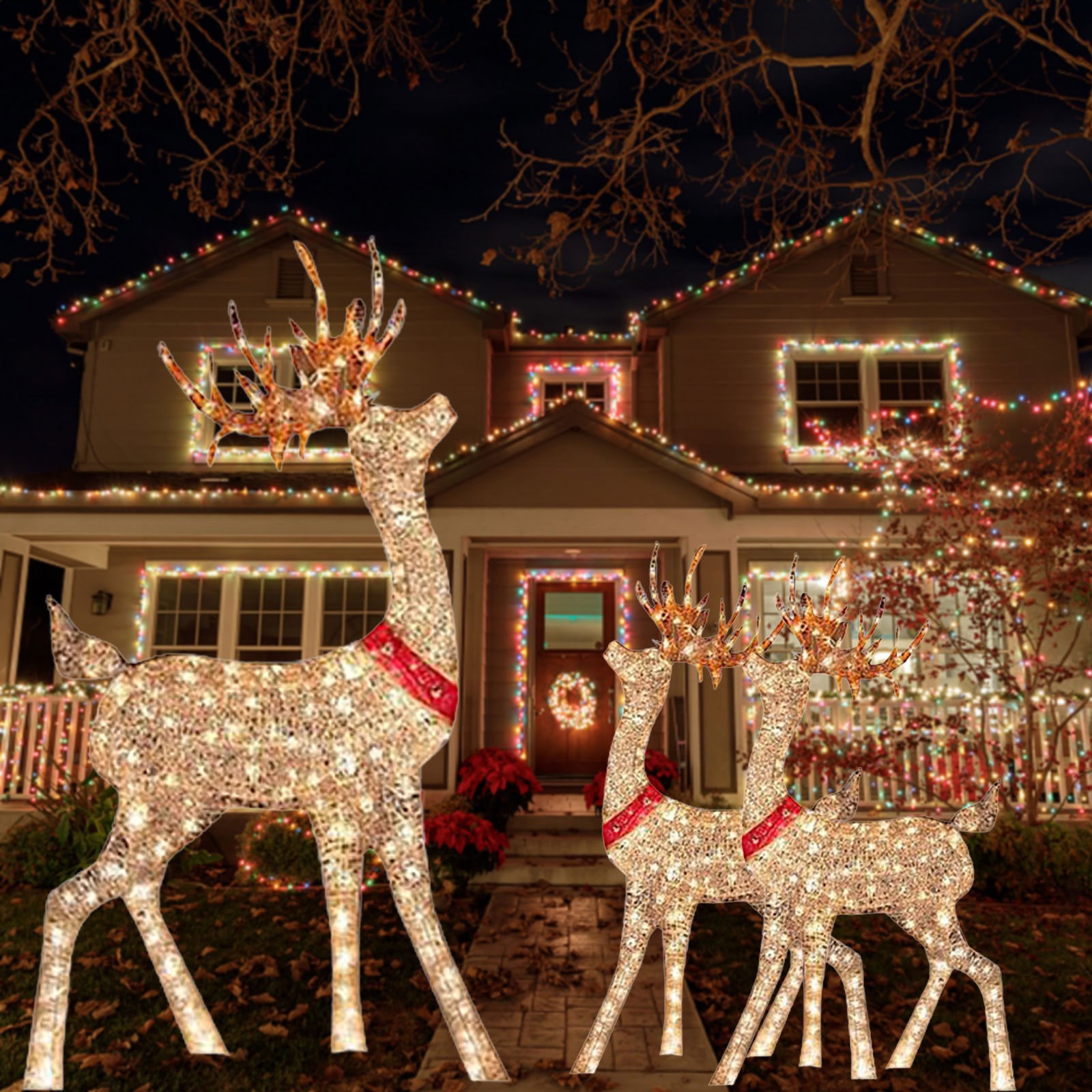 Decoración navideña iluminada, - Outdoor Lighting Yard Stakes reseña y precio