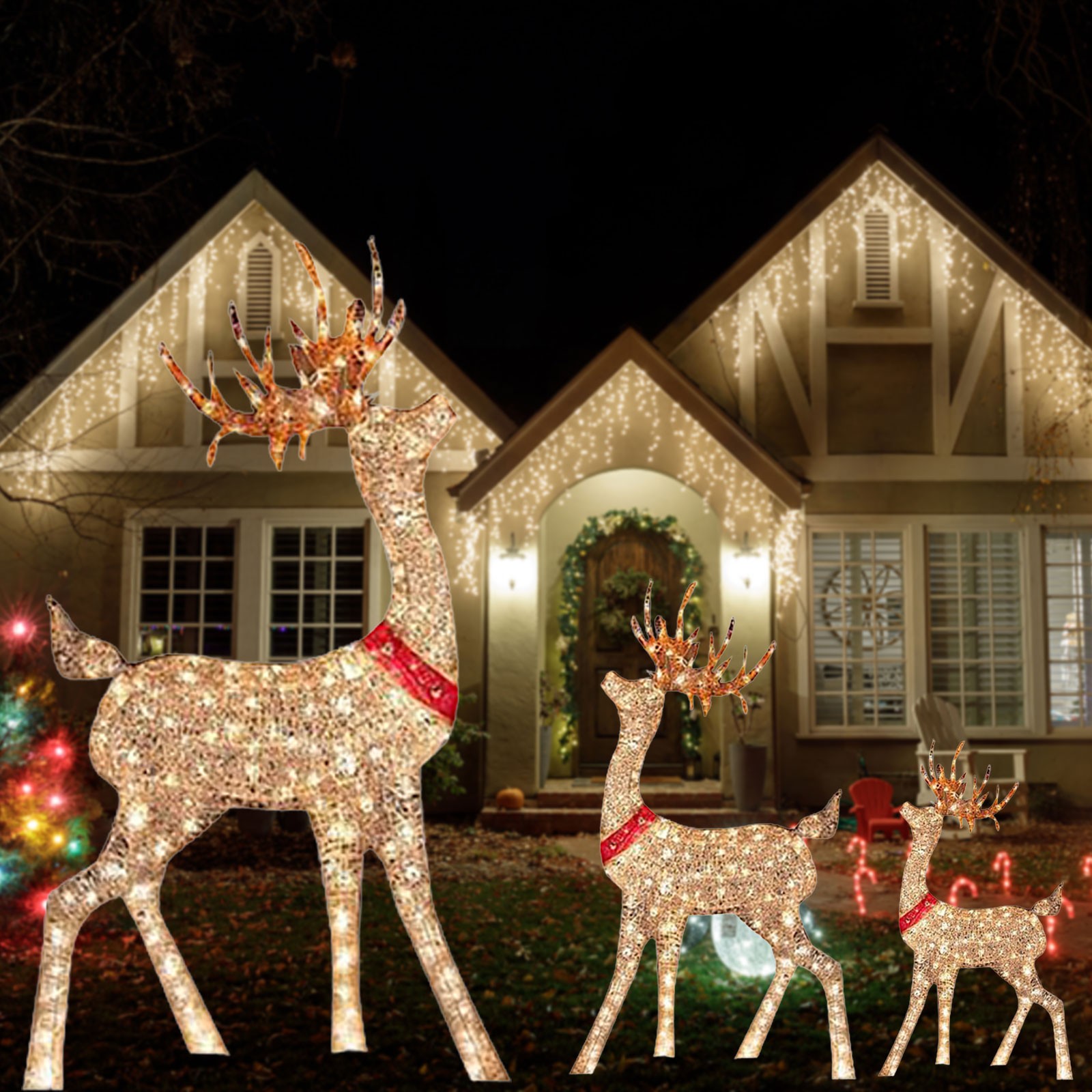 Decoración navideña iluminada, - Outdoor Lighting Yard Stakes reseña y precio