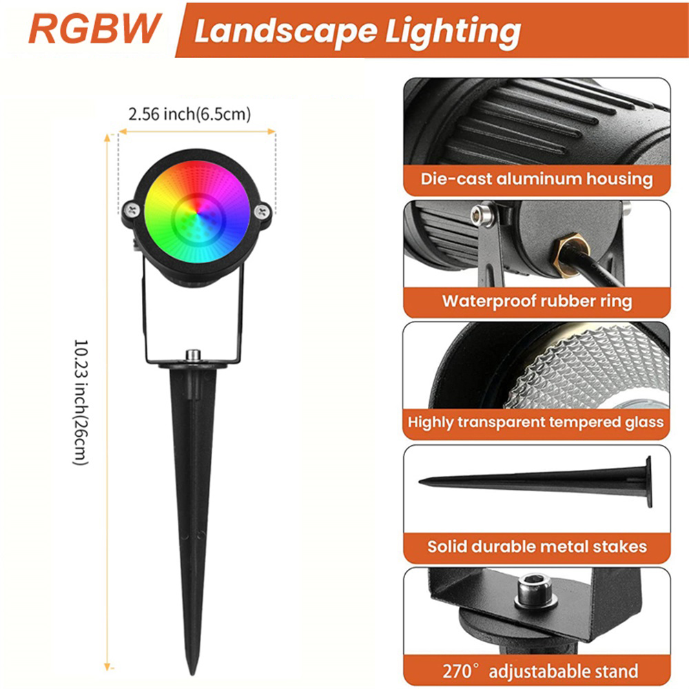 Iluminación de paisaje RGBW, 1 - Outdoor Lighting Yard reseña y precio