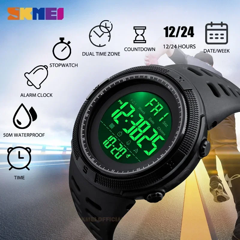 SKMEI-reloj Digital multifunci - Outdoor Lighting Zones reseña y precio