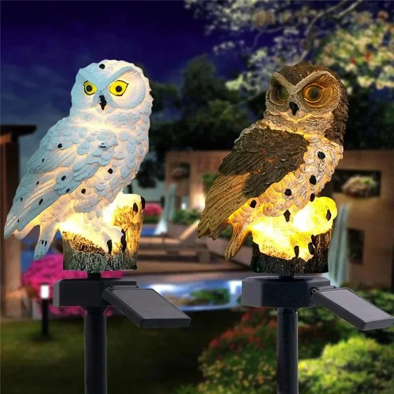 Lámpara Solar con Forma de Búh - Outdoor Lighting Yard reseña y precio