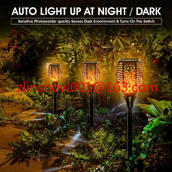 96led decoración de jardín al  - Fire Torch Solar reseña y precio