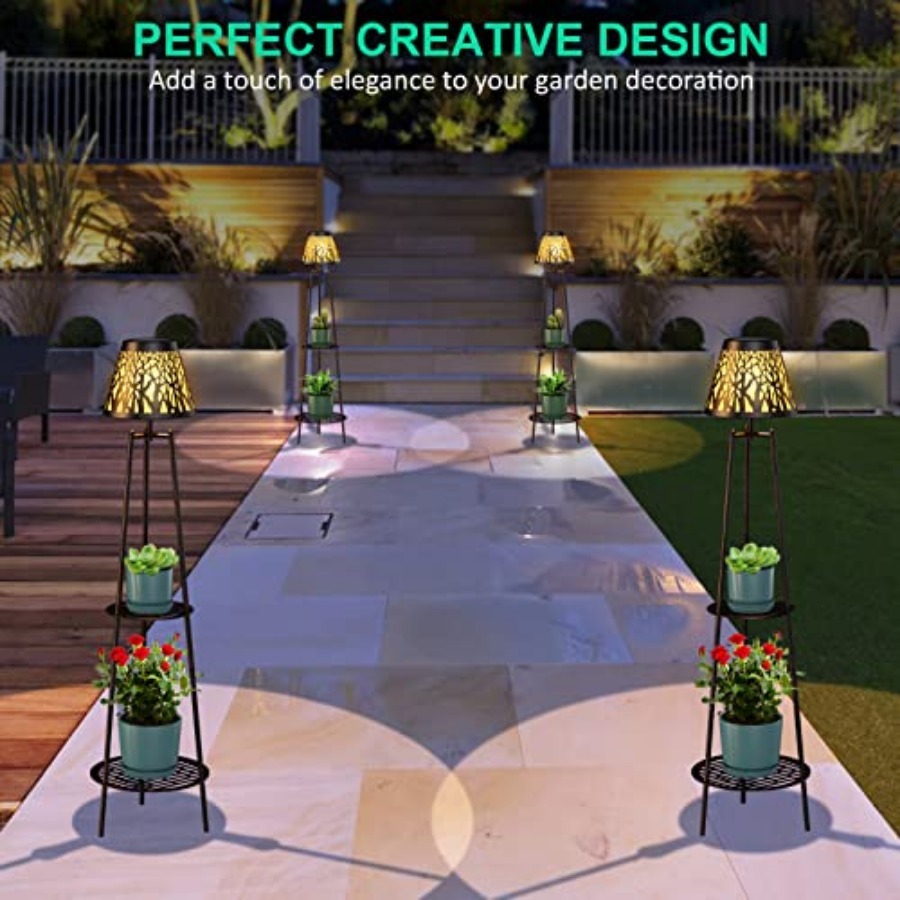 Paquete de 2 Lámparas Solares  - Outdoor Lighting Garden reseña y precio