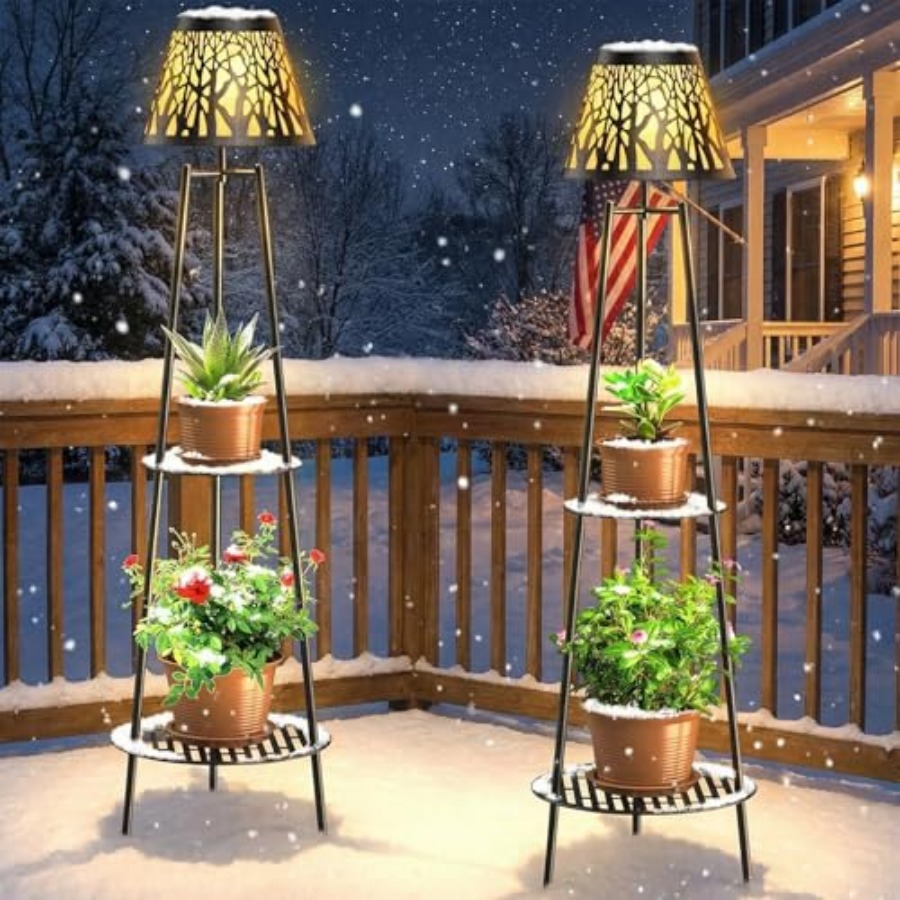 Paquete de 2 Lámparas Solares  - Outdoor Lighting Garden reseña y precio