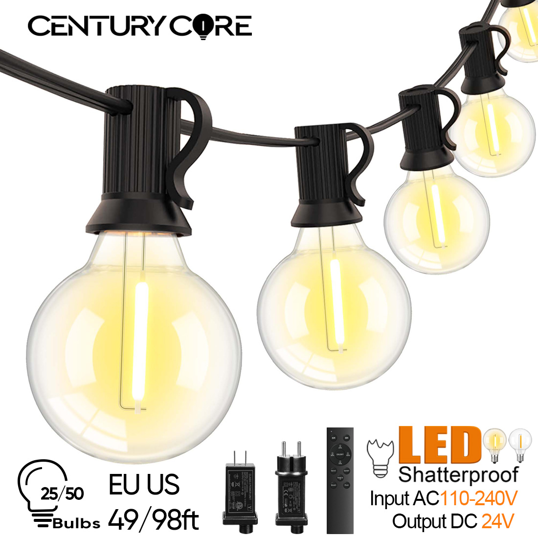 Guirnalda de Luces LED G40 de  - Outdoor Lighting Year Round reseña y precio