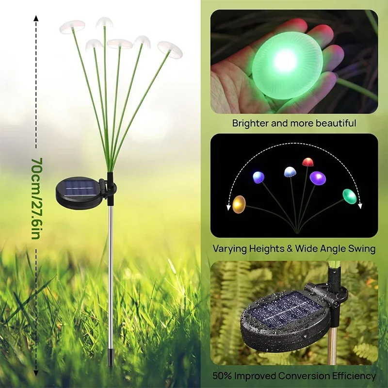 Luces solares LED con forma de - Outdoor Lighting Jellyfish reseña y precio