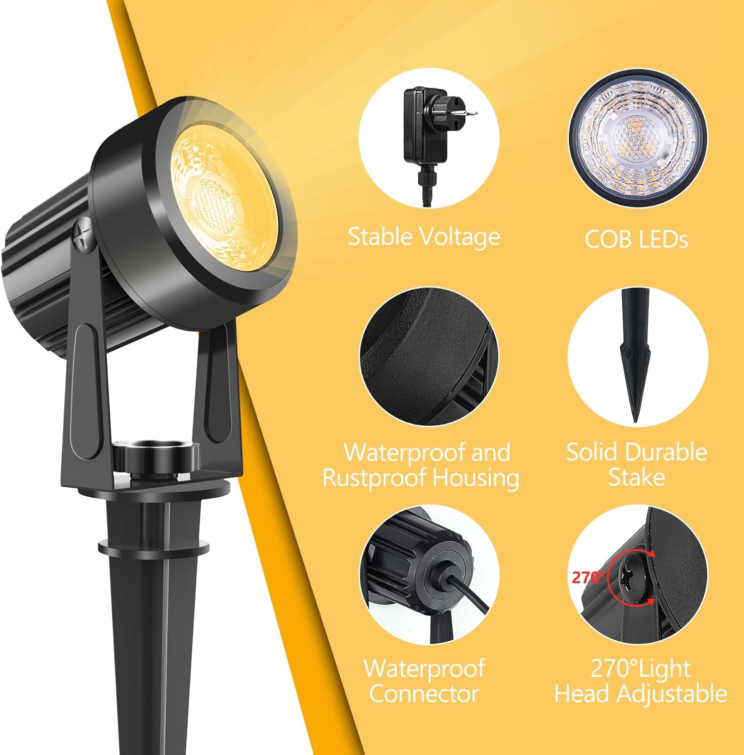 Foco exterior de 4/6/8 LED, 30 - Outdoor Lighting Low Voltage reseña y precio