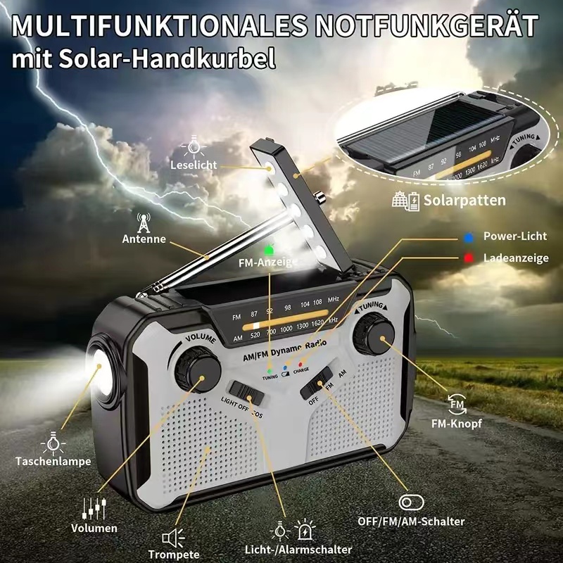 Radio solar portátil AM/FM con - Fire Torch Solar reseña y precio