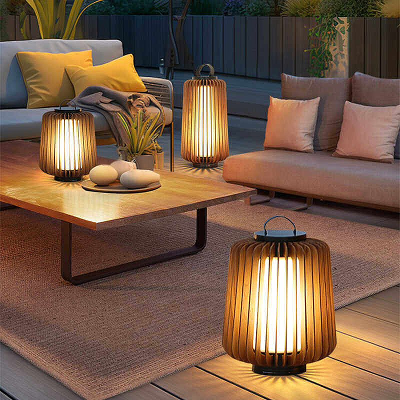 Lámpara de pie luminosa para p - Outdoor Lighting Garden reseña y precio