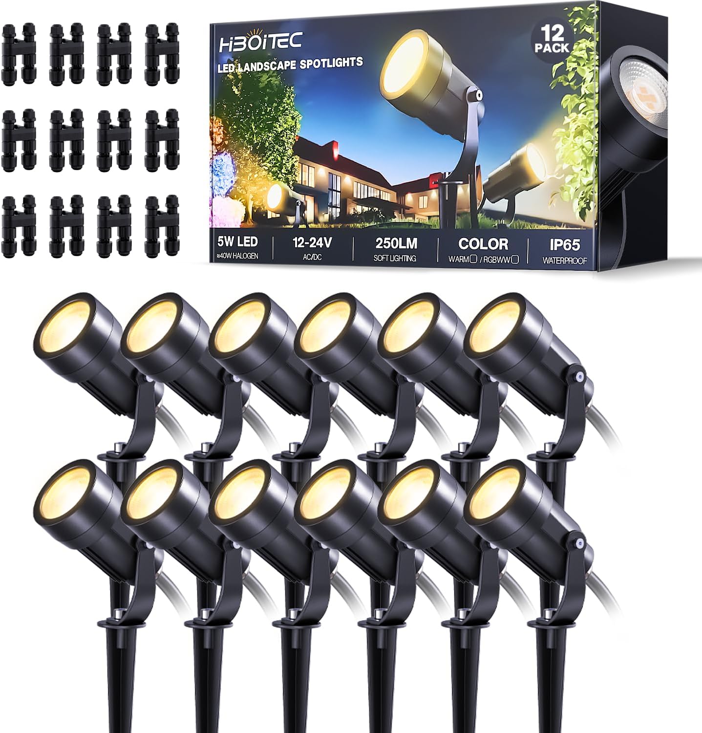 Paquete de Doce Conectores Fas - Outdoor Lighting Low Voltage reseña y precio