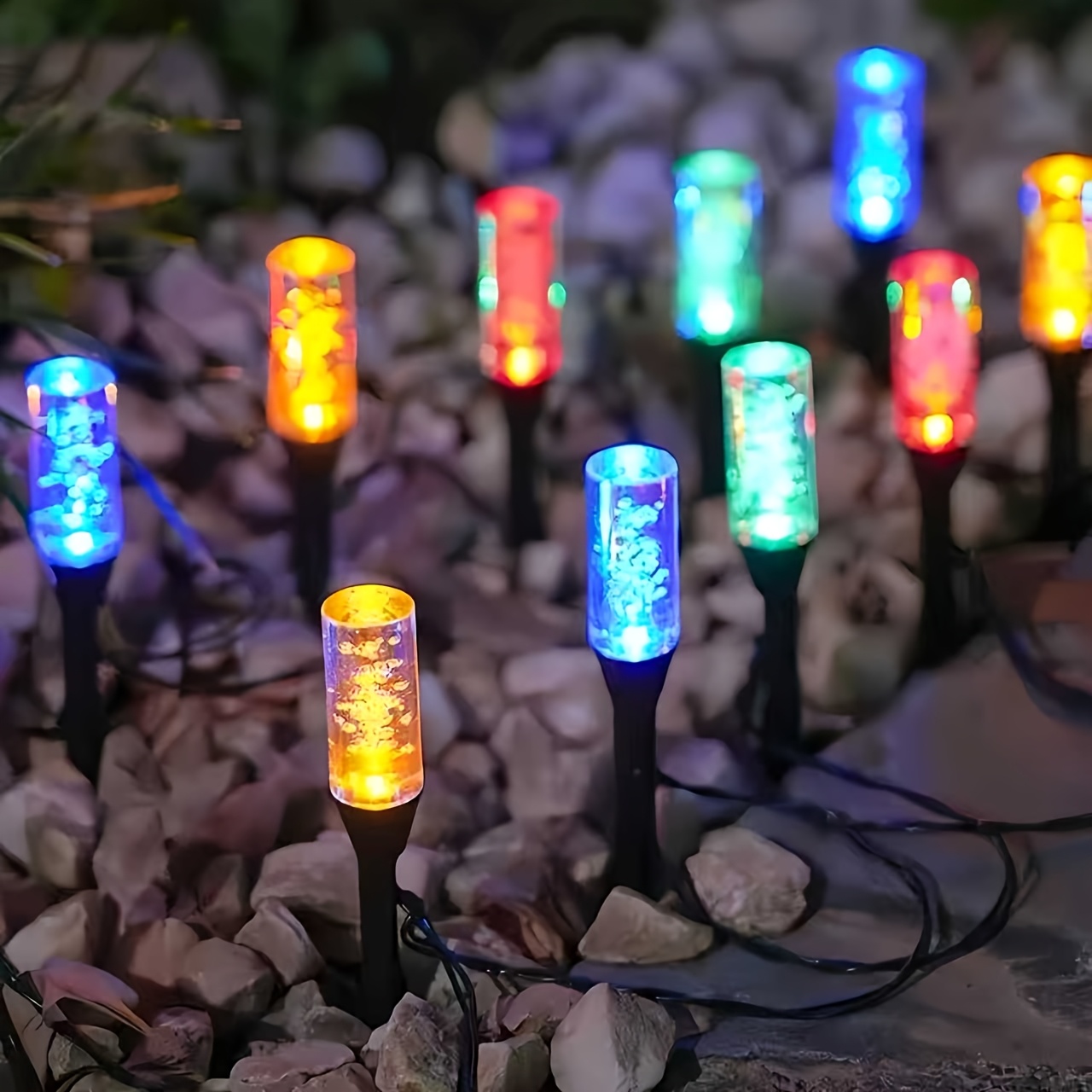 Luces Solares de Tubo de Burbu - Outdoor Lighting Yard Stakes reseña y precio