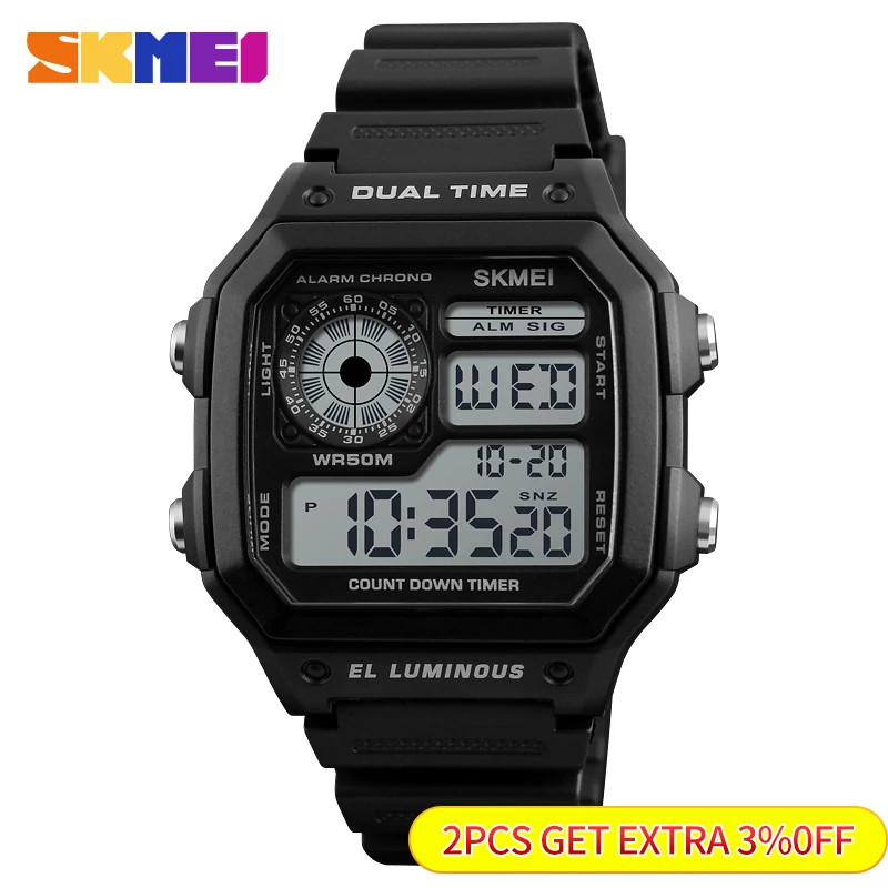 Skmei-Reloj Digital multifunci - Outdoor Lighting Zones reseña y precio