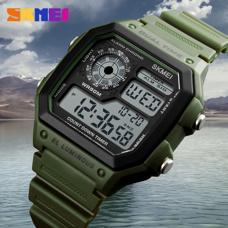 Skmei-Reloj Digital multifunci - Outdoor Lighting Zones reseña y precio